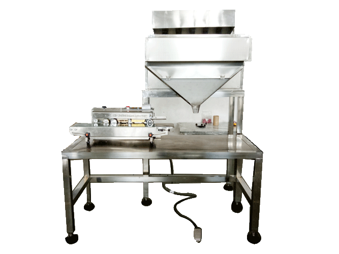 Semi-automatic particle packaging machine